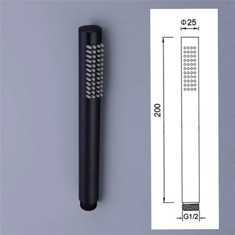 UMJIGF Black Thermostatic Shower System with Cold and Hot Water Wall Mounted Brass Shower Faucet Handheld Shower Head details