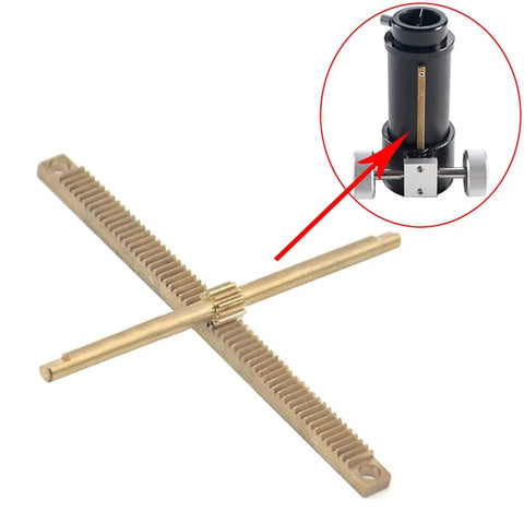 0.5M Brass Rack Gear Set For Astronomical Telescopes Gold Focusing Axle Kit Universal Fits Many Focusers DIY Replacement brass components