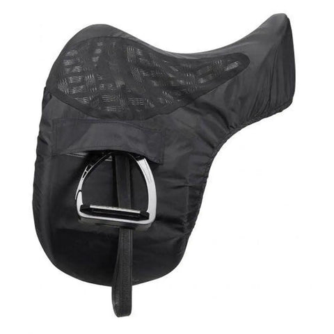 ProKit Ride On Dressage Saddle Cover With Silicone Grip Seat, Waterproof 3000mm Outer, Plush Fleece Lining, Black