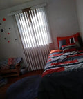Room with bold orange and grey polka dot vinyl wall decals set of 30 removable adhesive stickers on smooth wall