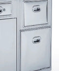 Top Tier Stainless Steel Coffee Knock Box And Espresso Puck Bin Built Solid For Serious Baristas side view of metal storage bins