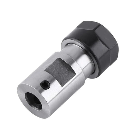 Single Collet Chuck Spindle Extension Rod For Cnc Milling And Lathe Machines Built Tough With High Hardness Steel showing detailed angle of rugged steel design.