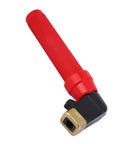 Heavy Duty 400-500A Welding Electrode Holder With Pure Copper Nozzle and Rock Solid Handle for quick rod swaps, red ergonomic grip.