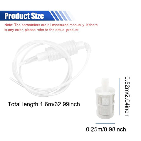 Easy Grip Hand Fuel Siphon Pump Kit For Zero Hassle Gas Oil And Diesel Transfer Plus Hella Flexible Silicone Bulb and filter.