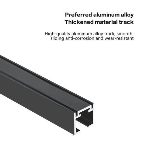 Aluminum track for Motorized Flush Hidden Sliding Barn Door Hardware Kit For 47.2 To 59 Inch Doors, anti-corrosion, wear-resistant