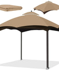 Heavy Duty 10x12 Gazebo Replacement Canopy Top With Air Vent, 300D Polyester PA Coated, Tough As Nails And Waterproof Shade Cover