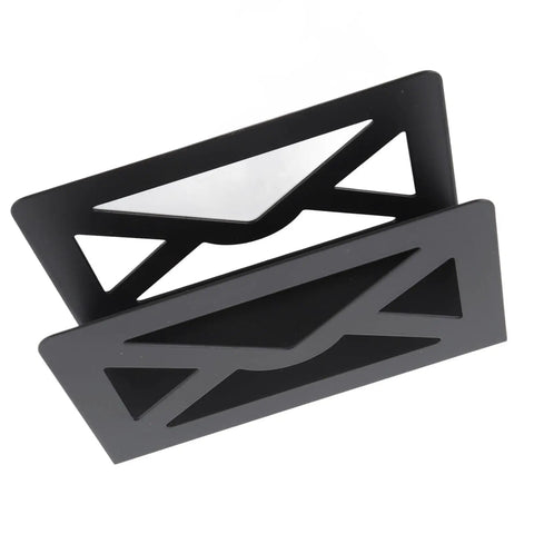 Storage Letters Sorter With Cutout Envelope Design For Home Office Desk Organization, Metal Mail Holder Organizer for letters
