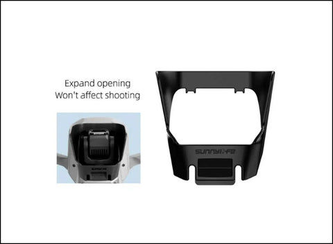 Sun Shield For Mavic Air 2 Drone Camera A Snug Snap On Accessory That Cuts Sun Glare While Flying shown with expanded opening