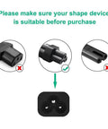 Compatibility guide for 3 Prong AC Power Cord For Creality Space Pi X4 Filament Dryer Box Replacement, illustrating compatible plug shapes.