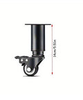 Kick Heavy Moves To The Curb 4 Pack Swivel Caster Wheels And Adjustable Furniture Feet, black swivel caster with adjustable height.