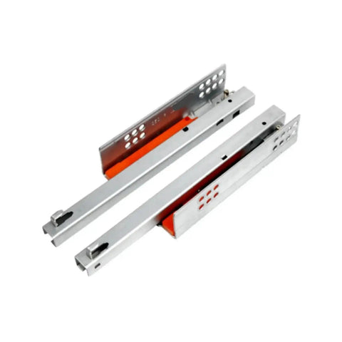 2 Pack Beefy Heavy Duty Metal Drawer Slides with Ball Bearing Rails Smooth Quiet Operation Precise Rails and Safety Mechanism for Large Loads For Keyboard Wardrobe Cabinet Or Toolbox Drawers Wood Or Steel, pair shown