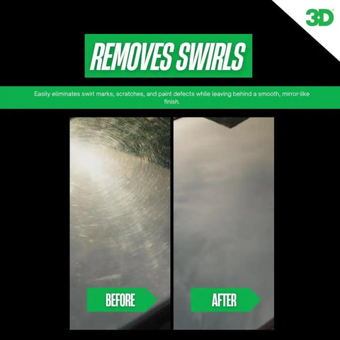 Before and after results of using One Step Car Scratch And Swirl Remover Hybrid Rubbing Compound And Polish For True Paint Correction And Showroom Shine, Banish Scratches And Swirls, Kick Oxidation To The Curb In One Easy Pass, 8 Ounce, Made In USA.