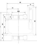 Top Shelf Heavy Duty Lightweight Industrial Multi Axis Optical CNC Controlled Hollow Electric Indexing Precision Turntable engineering drawing with measurements.