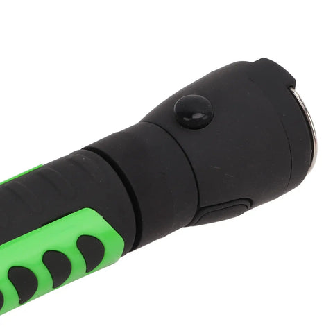 Retractable LED Flashlight With Magnetic Base And Hook dual mode close-up of grip and body