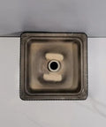 Top view of a square ceramic Bathroom Countertop Vessel Sink Bathroom Sink Hotel Apartment Bathroom Wash Basin.