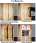 Hidden 1-3/4 Inch Stainless Steel Door Hinges Set Of 4 Concealed Barrel Invisible Hinges installation steps on wooden surface