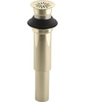 Decorative Grid Drain Without Overflow for Bathroom Sinks Easy Install Replacement Part Fits Standard Drain Openings Durable Plumbing Fixture