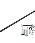 Throttle Linkage Kit With 24 Inch Hollow Rod And Return Spring For Holley Style Carbs, 2BBL And 4BBL, One Quarter Inch Rod End Hardware, Smooth Operation And Easy Install, black hollow rod and mounting hardware