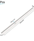 Din Rail Slotted Aluminum Mounting Guide Set, 20 Inch Long, 1.38 Inch Wide, 0.29 Inch High, Silver Tone Pack of 5 for Electrical Panels