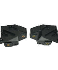 Solid Build Headlight Bracket Retainer Supports For Tesla Model S 2016 Through 2020 black plastic pair for front bumper mount.