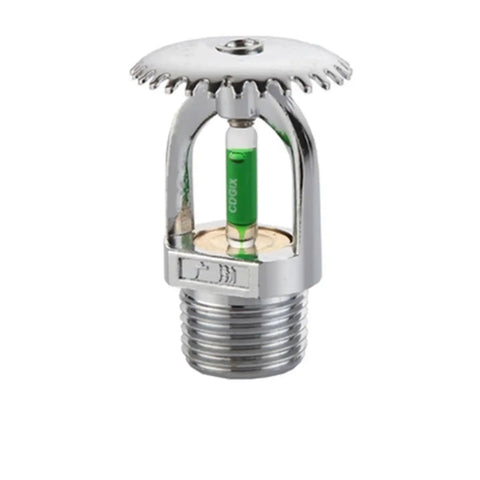 Five Piece Heavy Duty Fire Sprinkler Heads DN15 Side Discharge Threaded End with chrome finish and visible melt core for fire safety.
