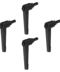 Set Of Four Beefy Aluminum Alloy Lever Handles Featuring M6 Male Thread Bolt Knobs with quick-release push button design.