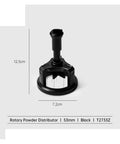 Automatic Rotating Wdt Tool Espresso Needle Distributor Anti Clumping Coffee Grinder Accessory 53 Mm in black, 12.5cm tall.