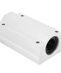 25mm Linear Motion Ball Bearing Slider Bushing For CNC And 3D Printer Axes Alloy Long Guide Rail Stainless Steel Hardware Boss Grade Built To Last High Precision Smooth Glide Durable Sliding Block For Reliable Motion, white housing
