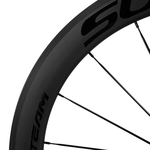 Carbon Wheelset 700C Tubeless U Shape 60mm Front And 60mm Rear Depth Ultra Light Yet Extra Strong Aerodynamic Road Wheelset close-up