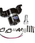 High Output Straight Fire Electric Water Pump For Small Block Chevy 302 350 400 Engine, black aluminum, included gaskets and hardware.