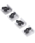 Bidirectional T Track Stop Block 4 Pack Pro Grade Aluminum Alloy With Silver Anodized Finish Low Profile Design For T Track Woodworking