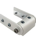 40 Series Universal Dynamic Pivot Assembly With Straight Arms For 80mm Extrusion Heavy Duty Pivot Kit With Full Axial Motion From 0 To 180 Degrees Includes Mounting Hardware Built To Last And Ready To Mount, 80mm aluminum pivot bracket