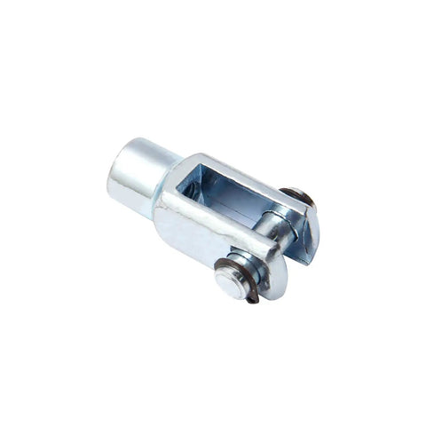 Air Cylinder Rod Clevis End Y Connector 2-Pack M8x1.25 Female Thread 40mm Length Iron Joint for Pneumatic Cylinders Heavy-Duty Build Wear-Resistant Easy Install Ideal for DIY Projects and Machinery, single metal side view