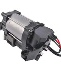 Premium Electric Air Suspension Compressor Pump For Tesla Model S Sedan 2012 To 2017 side view showing metal cylinder and wiring.