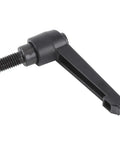 Kickass M8 Clamping Lever And Adjustable Toggle Handle Knobs featuring quick release return spring for smooth shop setup, black metal handle.