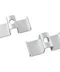 Heavy Duty Grid Saddle Clips For Industrial Flooring Drainage Fasteners 2.55 X 1.14 Inch Galvanized Steel Clamps shown from the side.