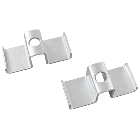 Heavy Duty Grid Saddle Clips For Industrial Flooring Drainage Fasteners 2.55 X 1.14 Inch Galvanized Steel Clamps shown from the side.