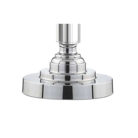 Slick 22-Inch Chrome Metal And Crystal LED Task Lamp base with polished chrome finish and traditional style, UL Listed, LED Bulb Included