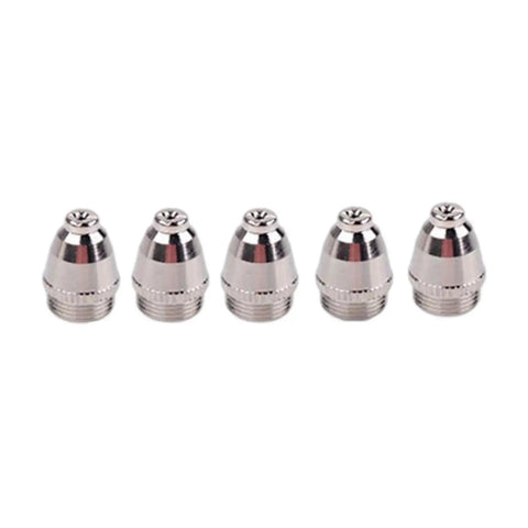 Durable Plasma Cutter Consumable Kit Featuring High Grade Torch Tips And Nozzles For SG 55 AG 60 And WSD 60p Machines, five metal nozzles.