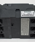 Tough As Nails Three Pole Circuit Breaker Rated 100 Amps At 600 Volt AC featuring a black molded case design for heavy duty use.