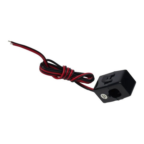 Rock Solid Split Core Current Transformer Clamp Sensor For Ev Chargers And Grid Panels 50 To 200 Amps with red and black leads.