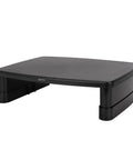Height Adjustable Monitor Stand Riser With Storage Organizer For Ergonomic Slick Desk Setup Supports Monitors And Laptops Up To 22 Lbs Space Saving Black Finish, front view