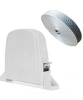 Hassle Free Screw On Roller Shutter Belt Winder Repair Kit With Sturdy 19 Inch Strap, featuring a white winder and cord roll.