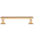 Brushed Gold Cabinet Pulls Pack Of 5 With 4 Inch Center To Center Mounting And Backplates For Cabinets And Drawers, front view