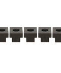 5 Pieces T Slot Nuts In 45 Steel With Black Oxide Finish For CNC Machine, Router Table And Drill Press Workholding And Clamping, Heavy Duty Secure Threaded Fasteners For Precision Fixtures And Fixturing, five black T-slot nuts