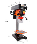 Powerful 8-Inch Benchtop Drill Press With Laser Precision Positioning For Wood And Metal, compact tabletop design, five speeds.