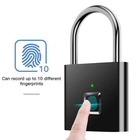 One Touch Fingerprint Lock With USB Charging For Gym Lockers, Sports Gear, School Employee Lockers, Suitcases And Bikes shown in use