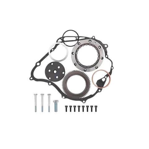 Upgrade Your Ride With This Heavy Duty Starter Clutch One Way Bearing Gear Kit Compatible For Yamaha 1999 To 2009 Featuring Oil Resistant Damping To Buffer Shock Reduce Idle Jitter And Cut Engine Noise With Anti Rust Coating Ensures Durability, gasket kit and bolts