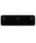 Back view of AI Vision Depth Sensing Camera Development Kit With 13MP RGB, Global Shutter, 60FPS RGB, 91x28x19 mm dimensions.