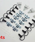 Motorcycle Quick Release D Ring Set One Quarter Turn Race Fairing Fasteners Rivets Ten Sets Universal Fit Left Right Front Rear